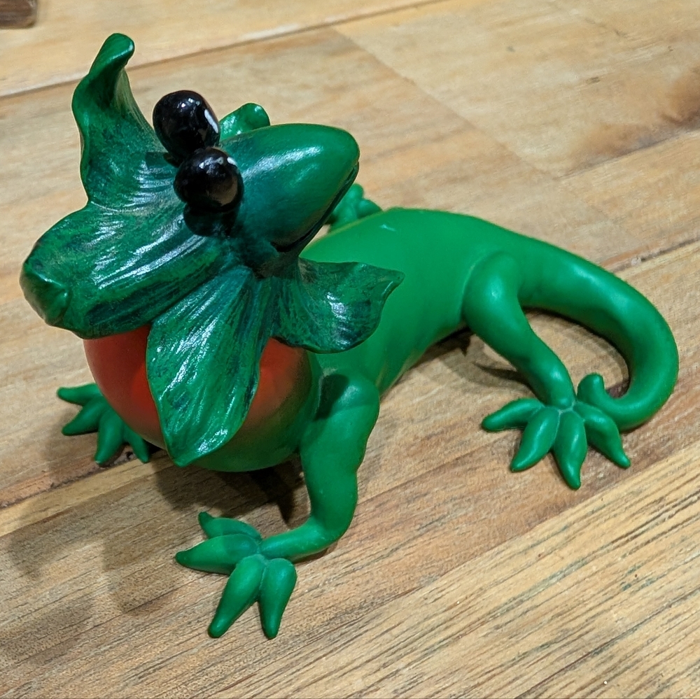 Home Grown Enesco Pepper Lizard Figurine 2009 Bearded Animal Vegetable Chili - Picture 10 of 12